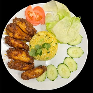 C4. Signature Jumbo Wings Plate (6pcs) -Com Ga Nuoc Mam