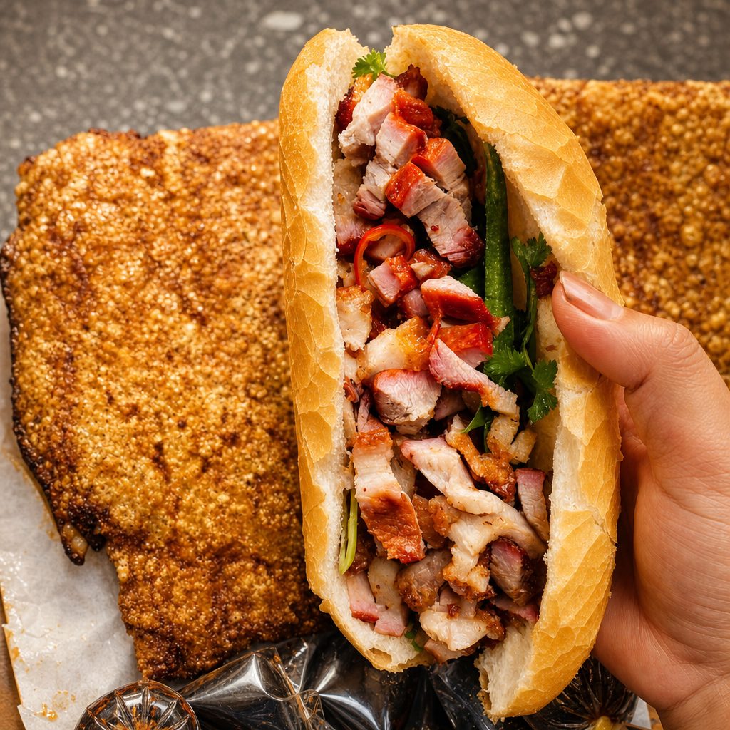 BM5. Roasted Pork Bánh Mi – Bánh Mĩ Heo Quay.
