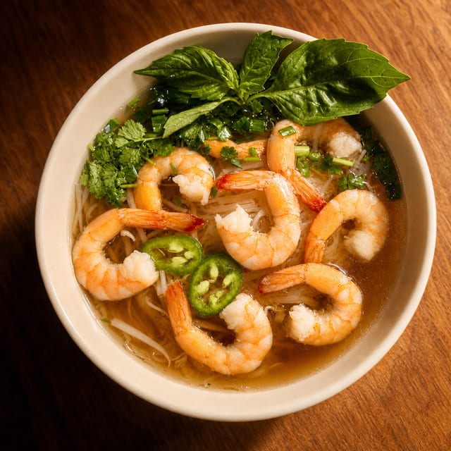 P5. Pho Jumbo Shrimp-Phở Tôm.