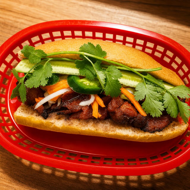 BM4. Grilled Pork Bánh Mĩ - Bánh Mì Heo Nướng.