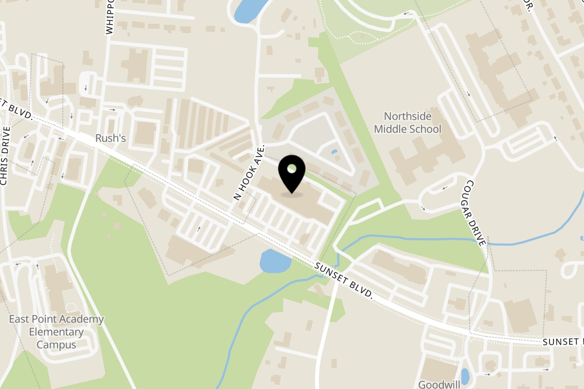 Map showing the location of Pho Bun Me on 2250 Sunset Blvd Unit I in West Columbia